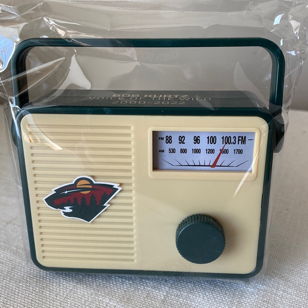 Bob Kurtz Minnesota Wild Faux Radio Promotion for His Retirement Collectible